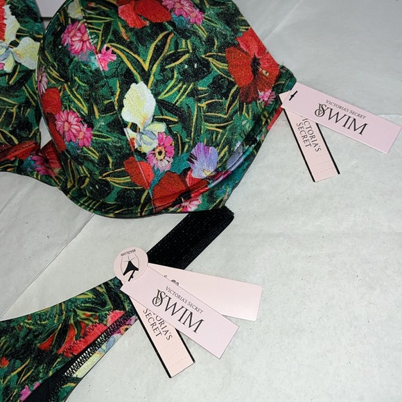 2pcs 36DD & L Victoria’s Secret Swim Push Up Top & Barzilian Bikini Bottom - Picture 4 of 16
